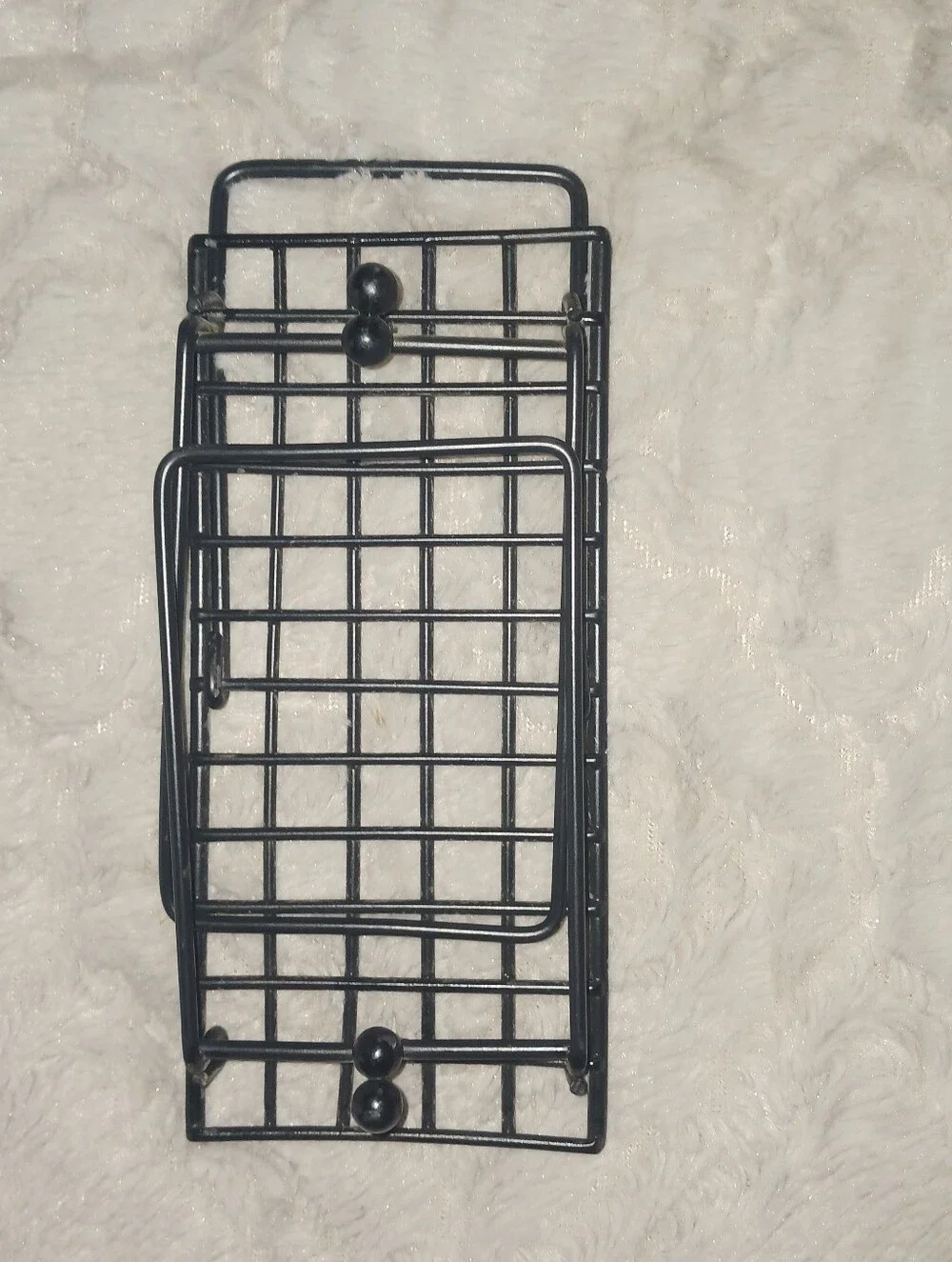 IKEA Black Metal Desk Organizer Shelf
